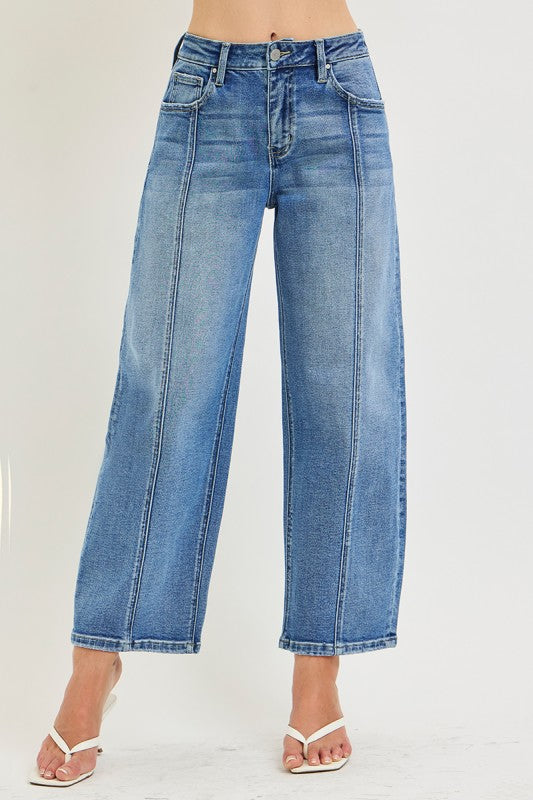 Slouchy Cropped Barrel Jeans