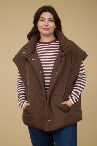 Mocha Mornings Puffer Vest