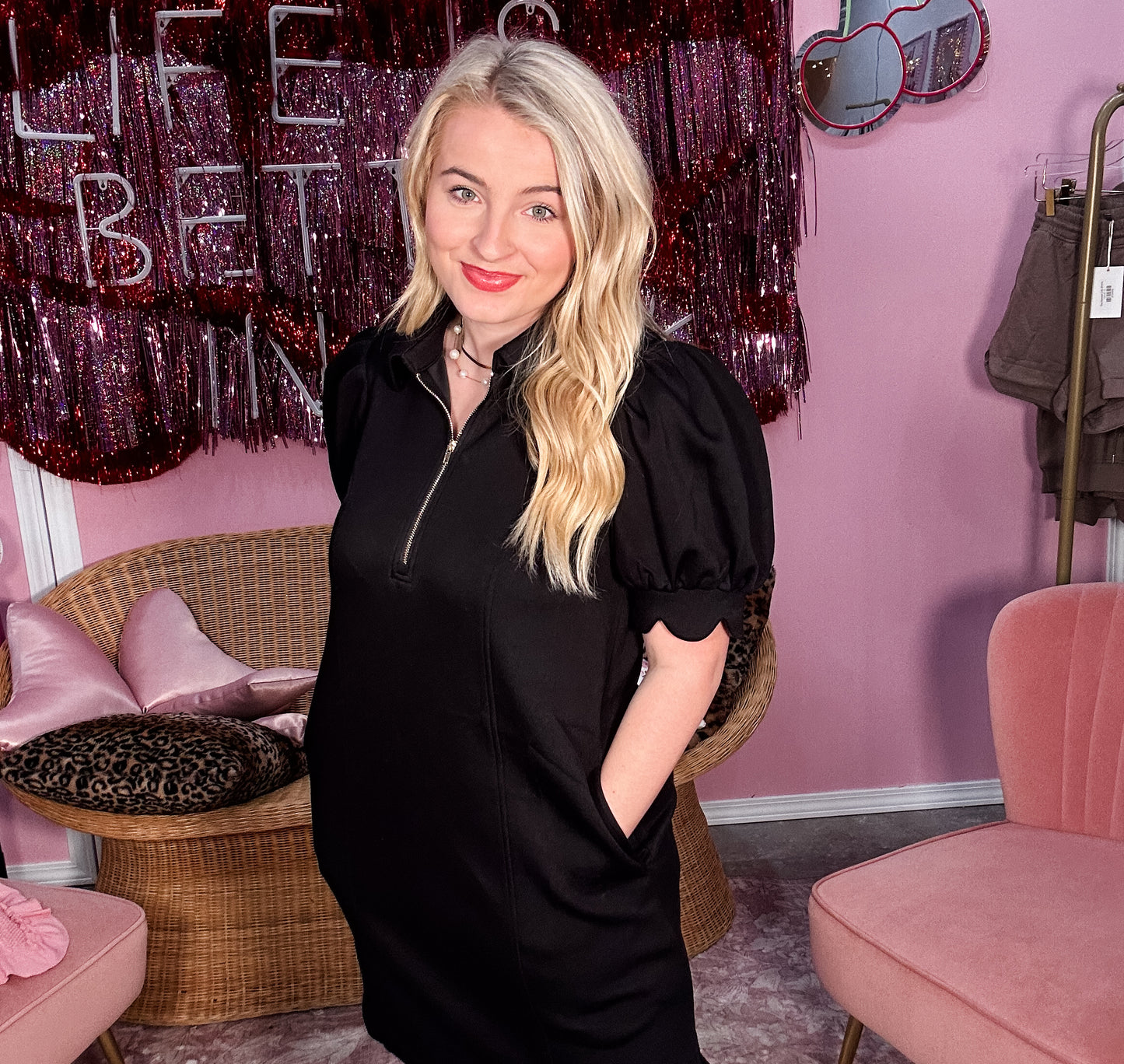 The Newport Polo Dress - Black