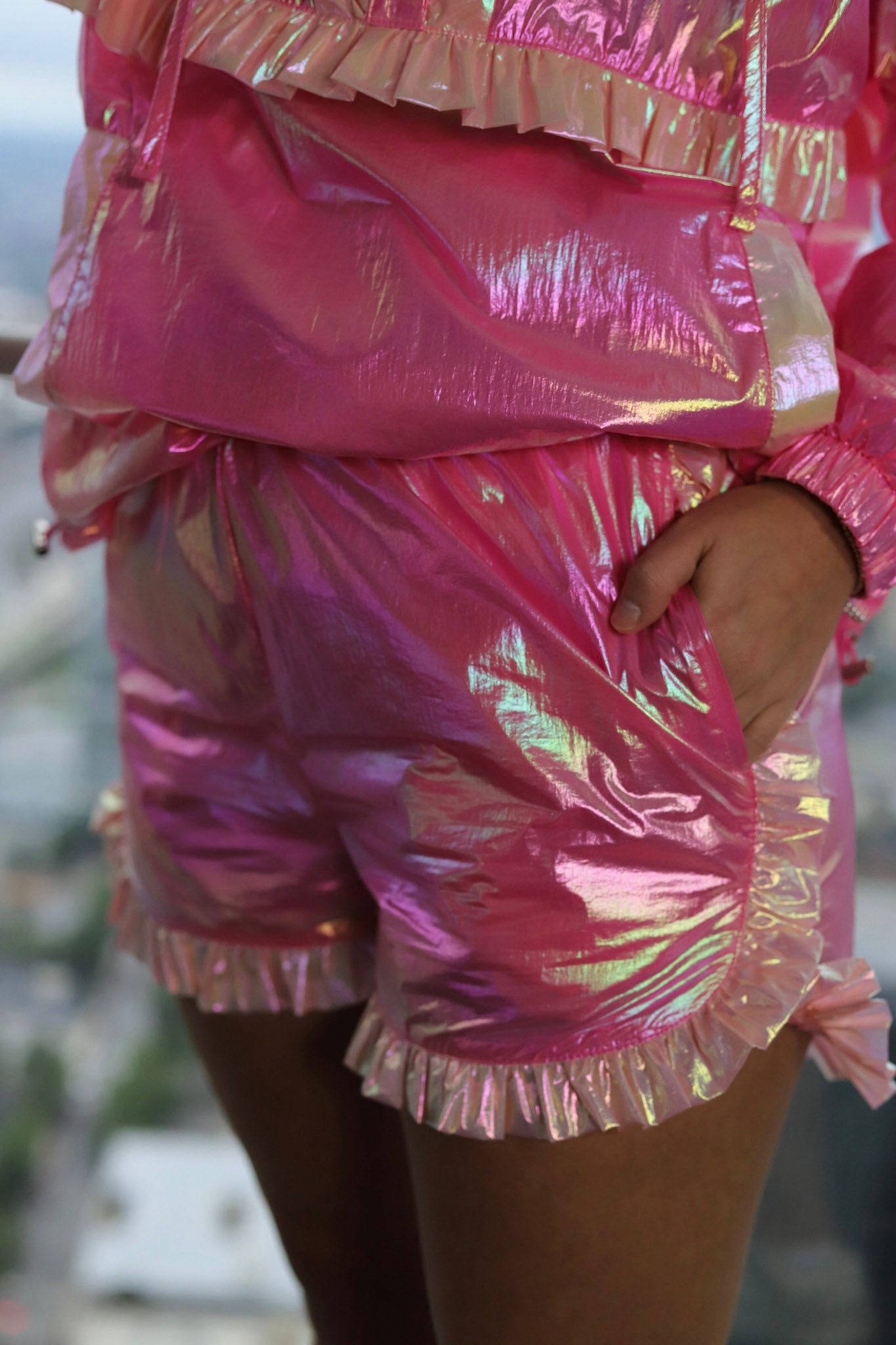 Glow Getter Hoodie And Shorts Set