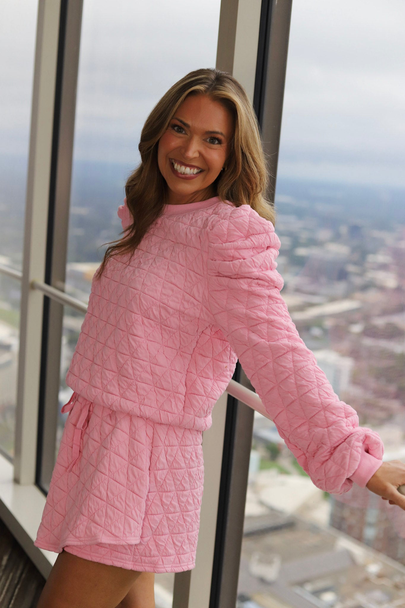 Bubblegum Bash Puff Sleeve Top And Skort Set