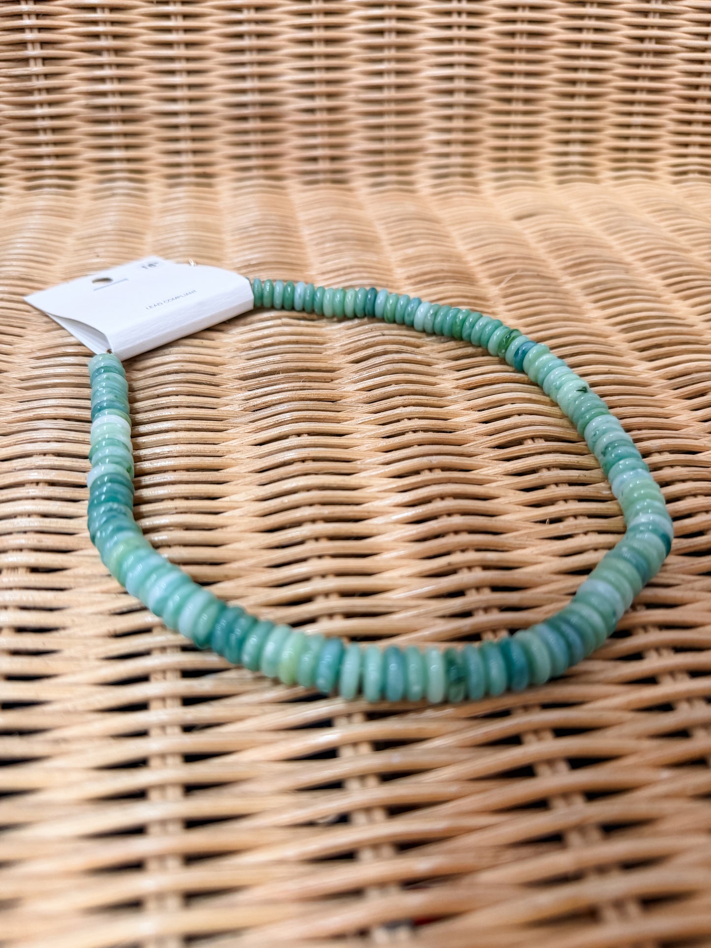Crocodile Green Beaded Necklace