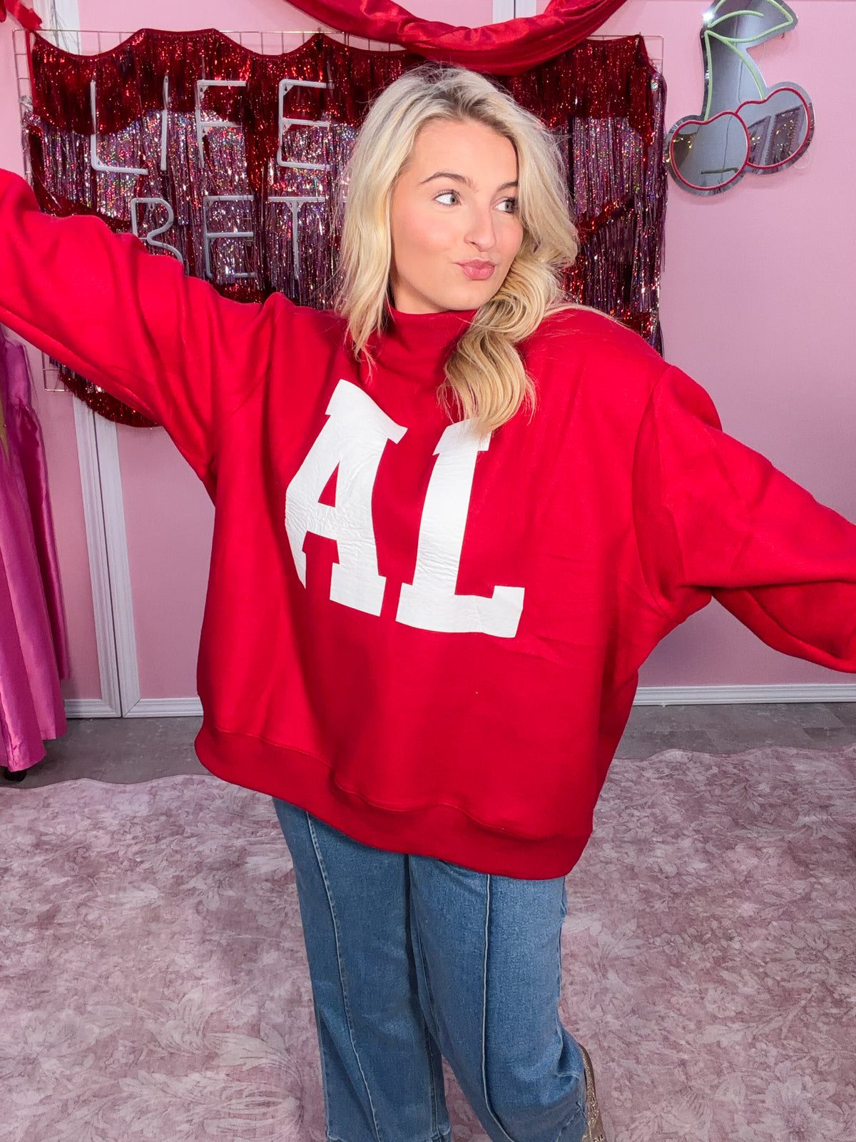 Alabama Reversible Mock Neck