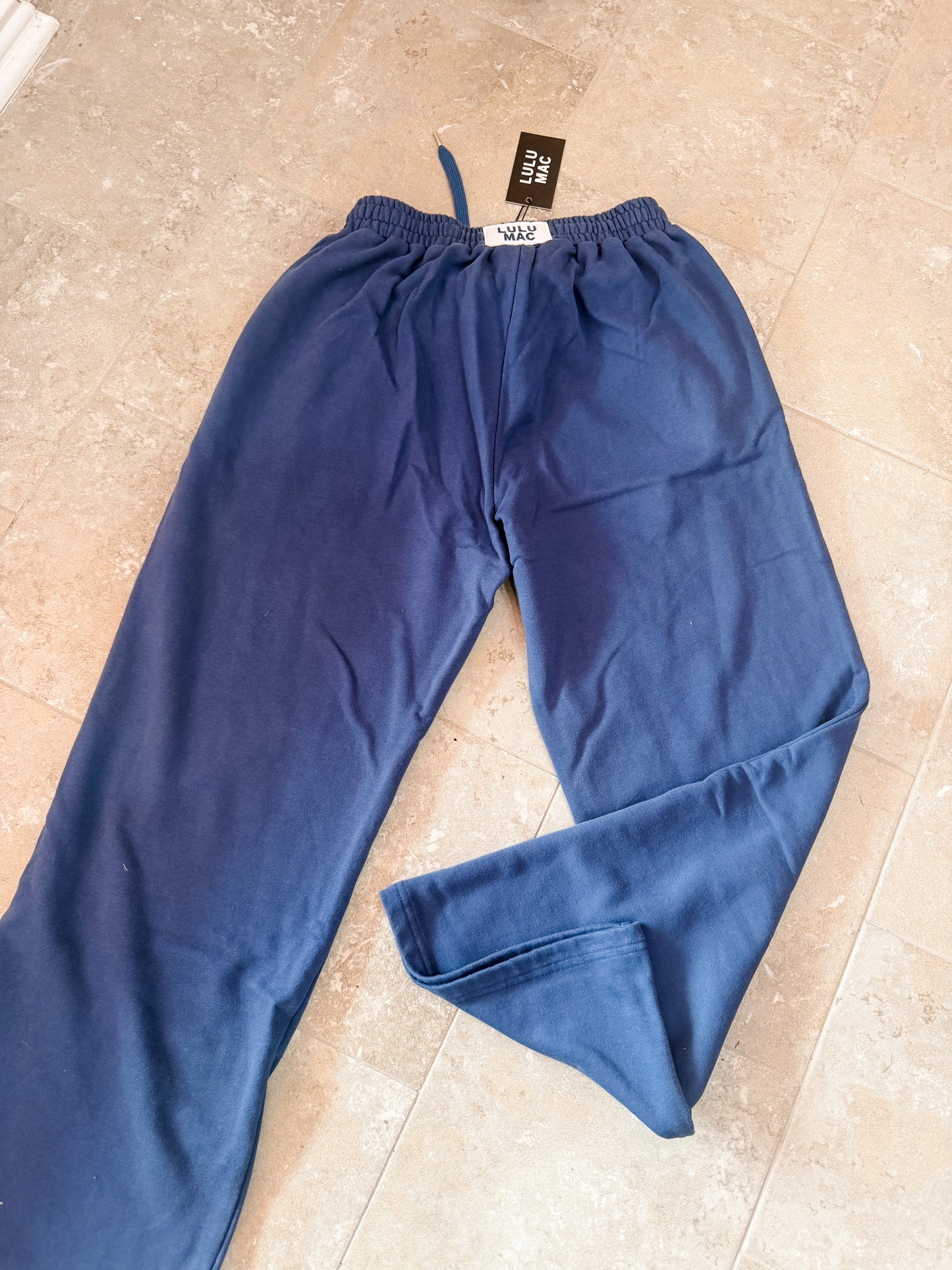 LULU MAC Terry Cloth Pant- Navy