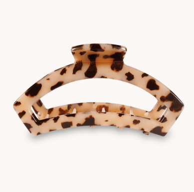 Open Blonde Tortoise Medium Hair Clip