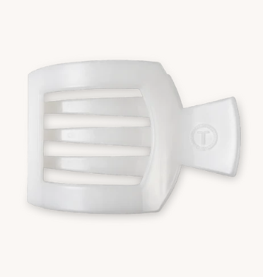 Coconut White Medium Flat Square Hair Clip