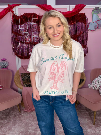 Crawfish Club Graphic Tee On White