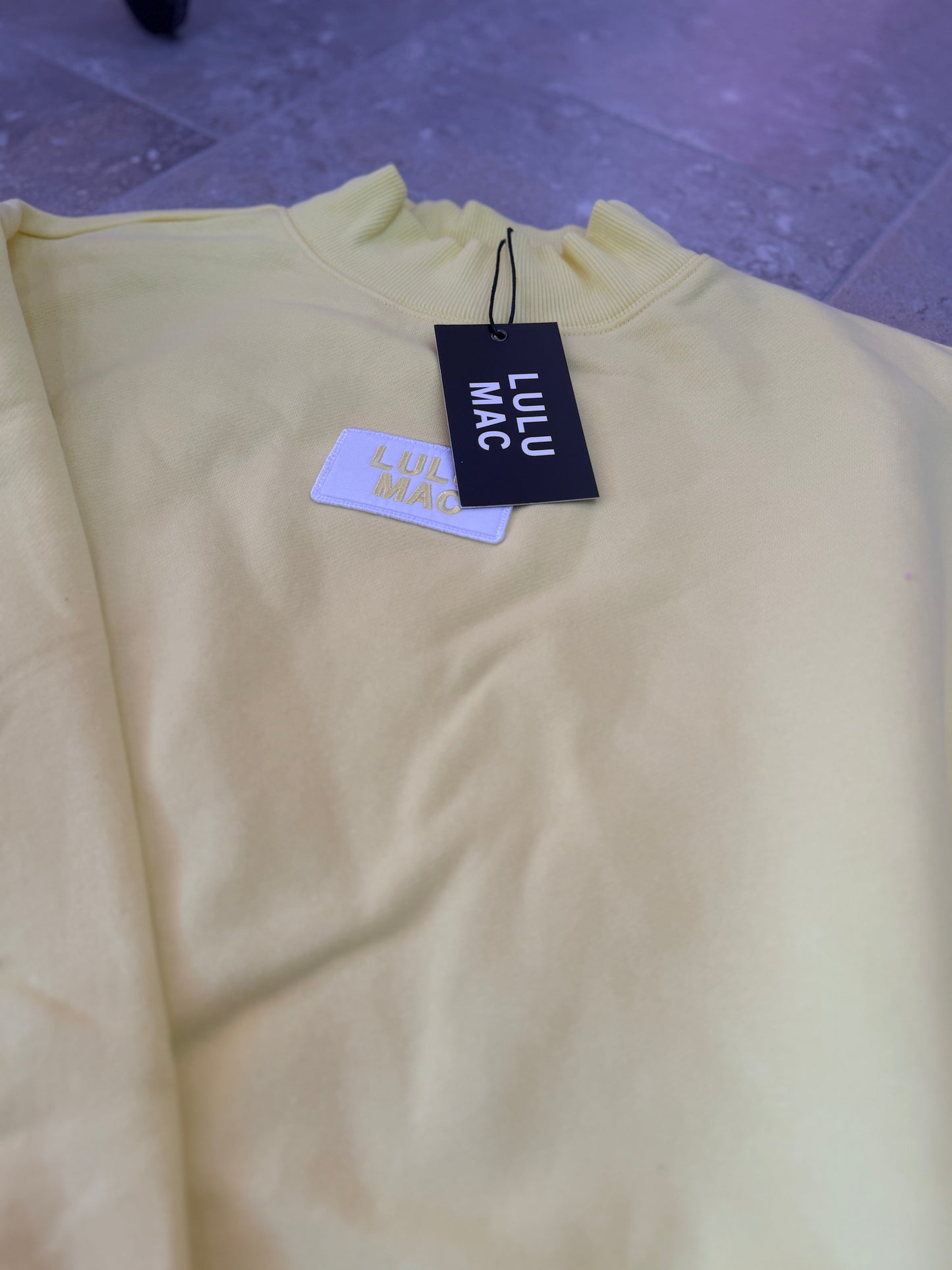 LULU MAC Terry Cloth Sweatshirt- Yellow