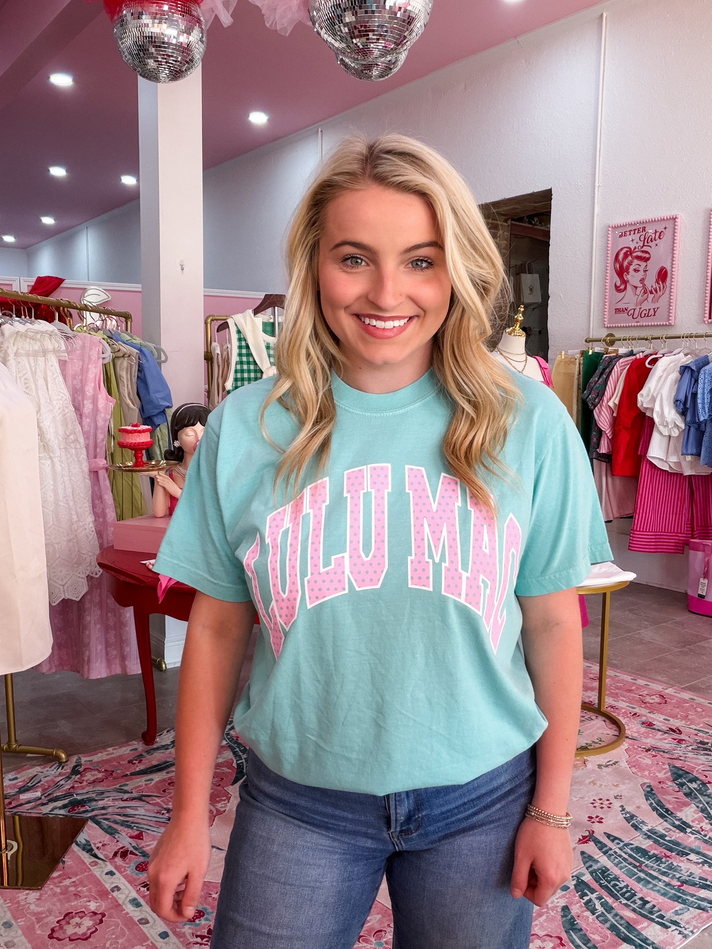 LULU MAC Polka Dot Mint Tee