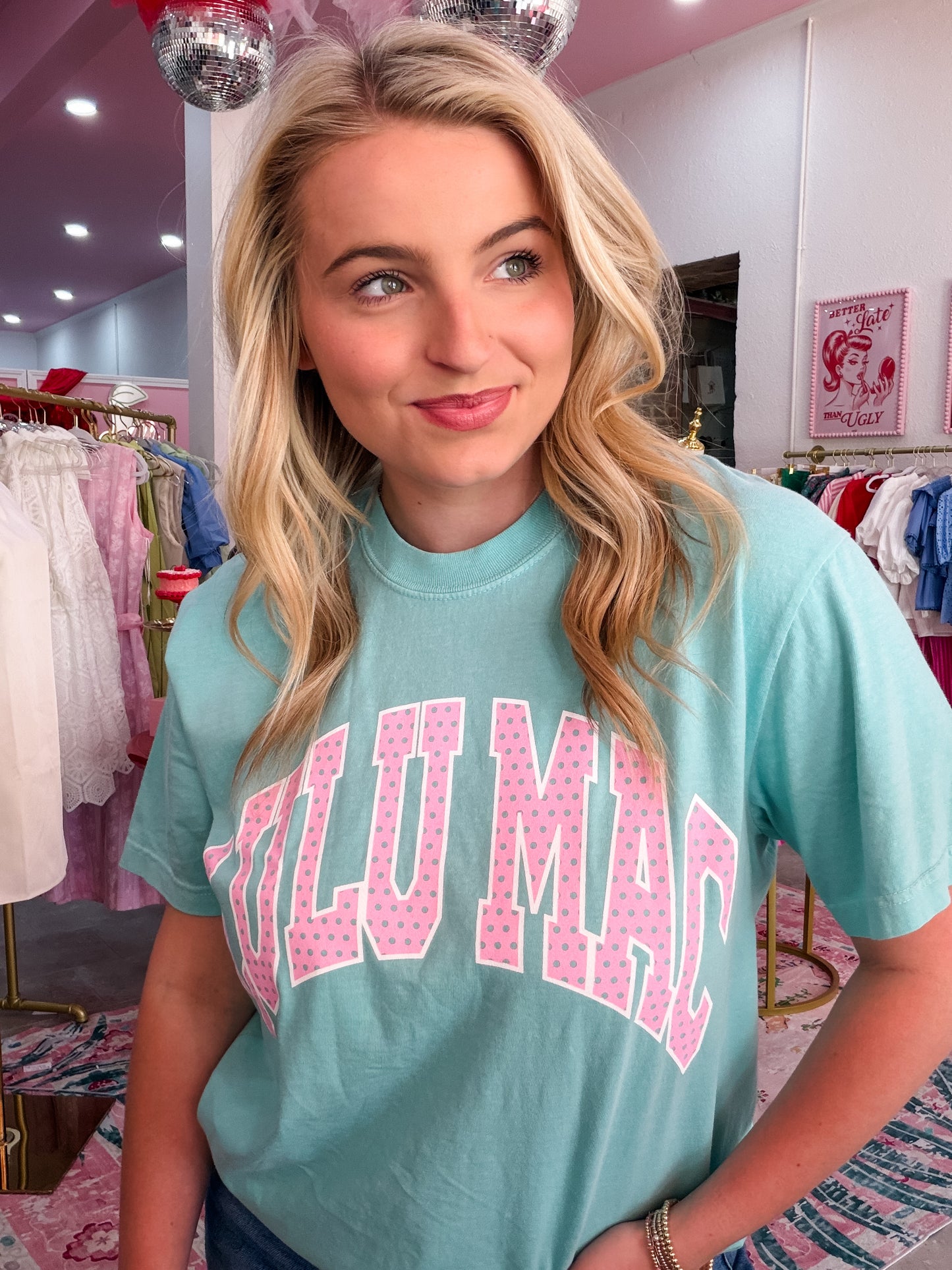 LULU MAC Polka Dot Mint Tee