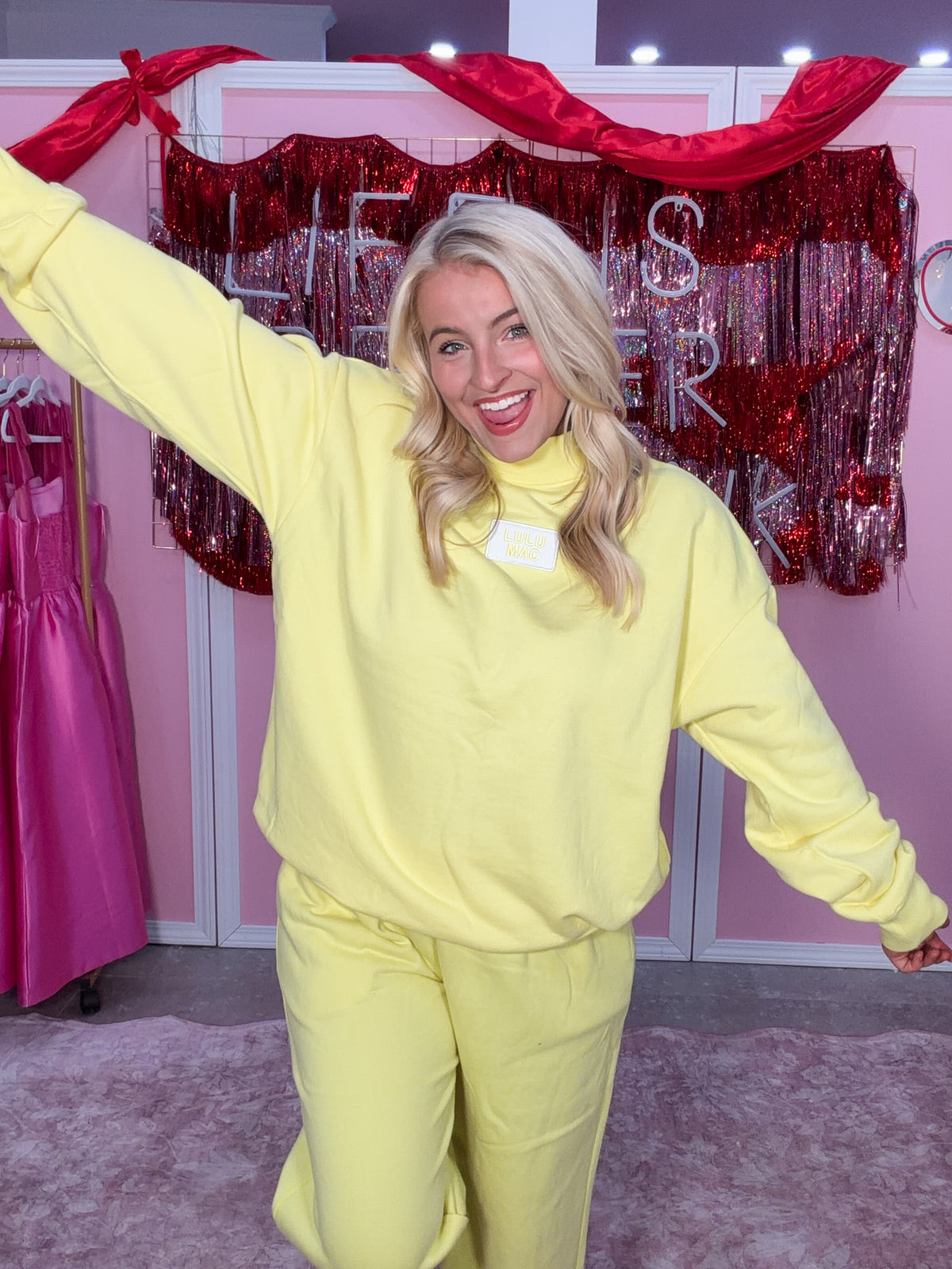 LULU MAC Terry Cloth Sweatshirt- Yellow