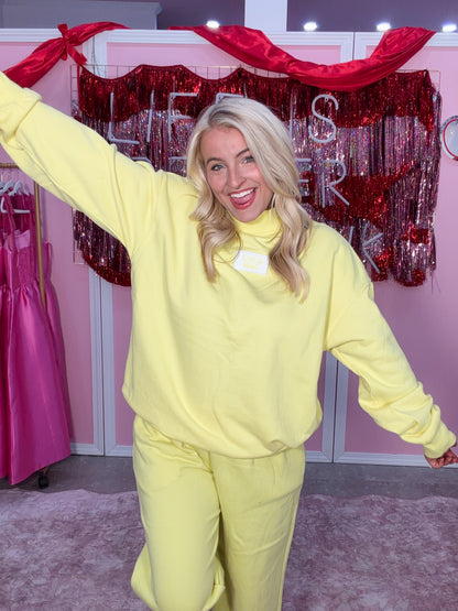 LULU MAC Terry Cloth Sweatshirt- Yellow
