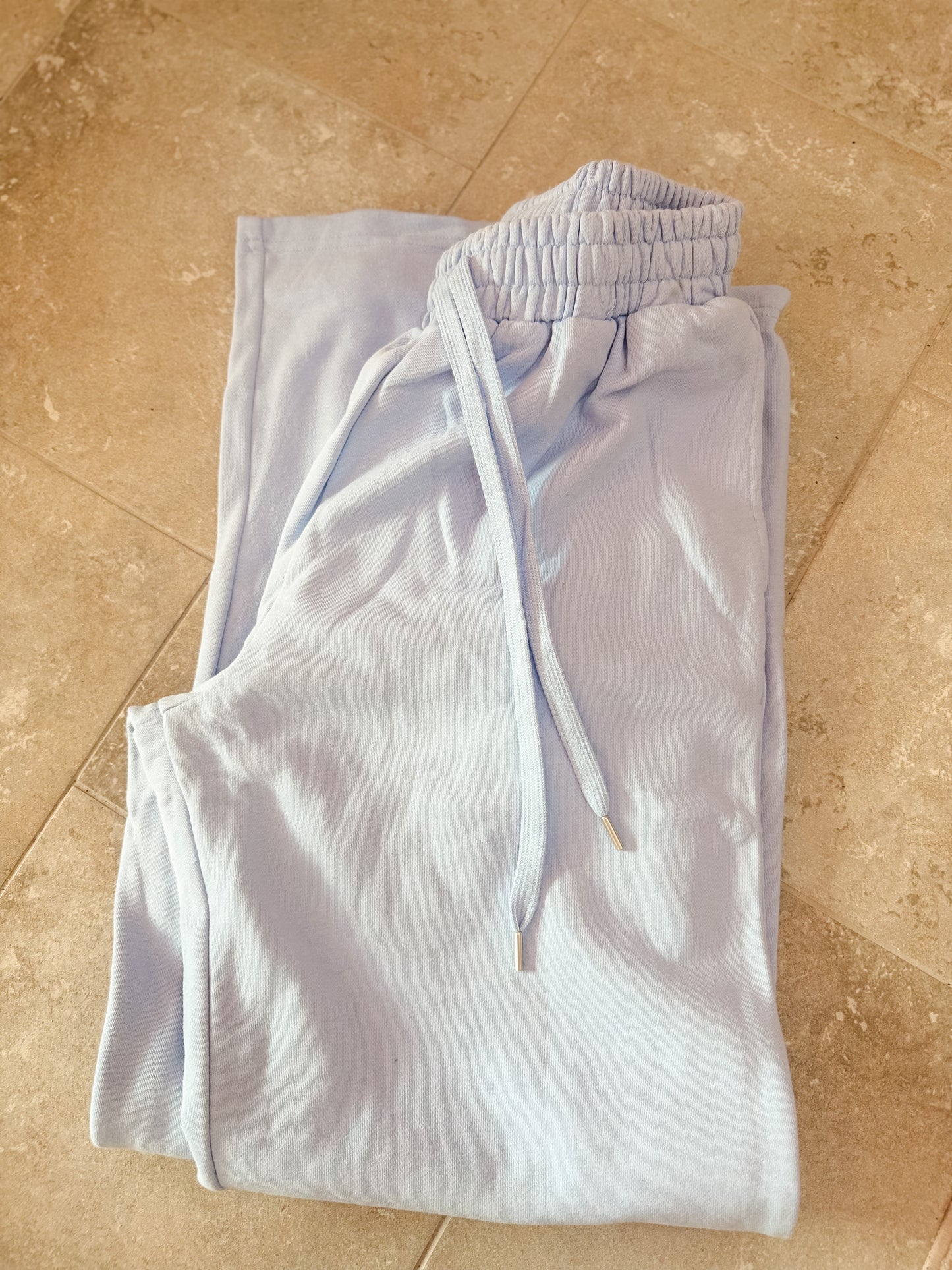 LULU MAC Terry Cloth Pant- Baby Blue