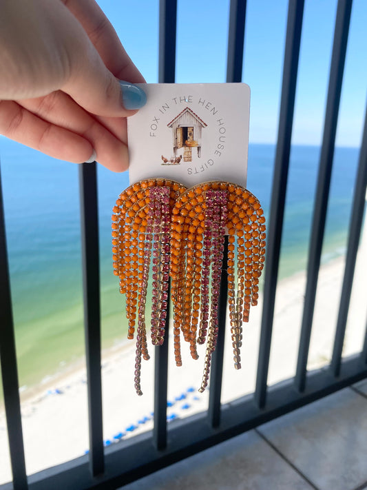 The Rhinestone Rainbow Earrings