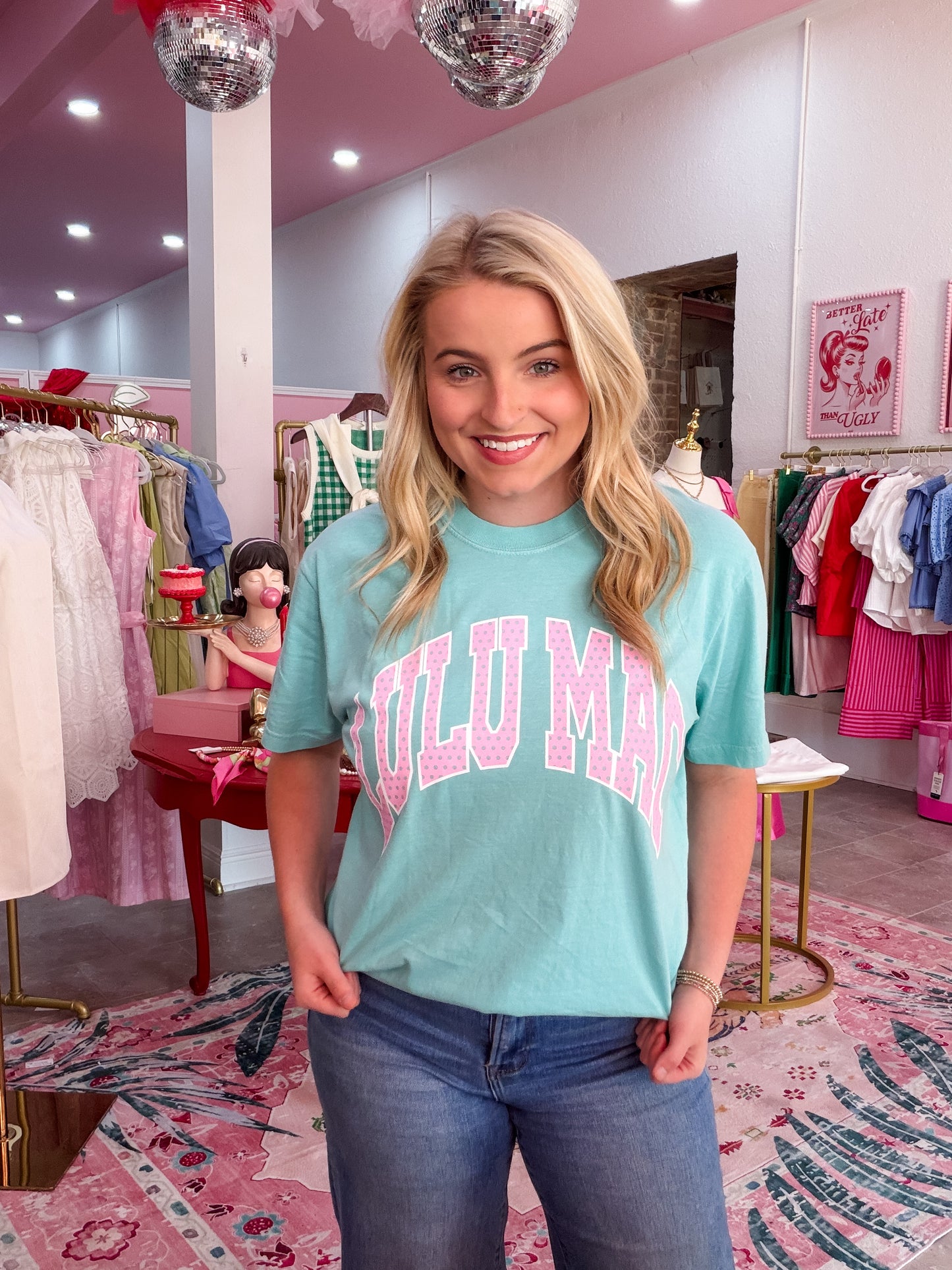 LULU MAC Polka Dot Mint Tee