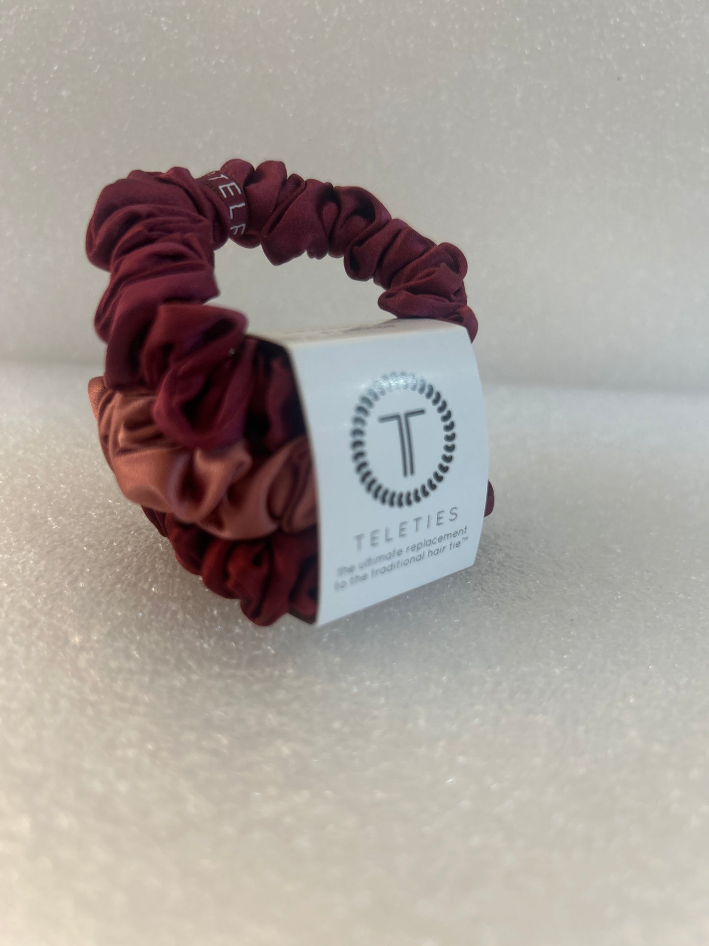 Burgundy Bliss small silk scrunchie