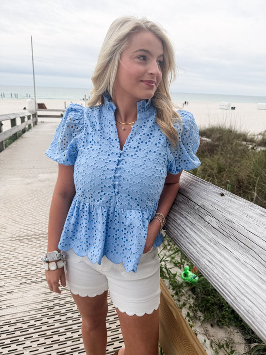 Cora - Eyelet Top