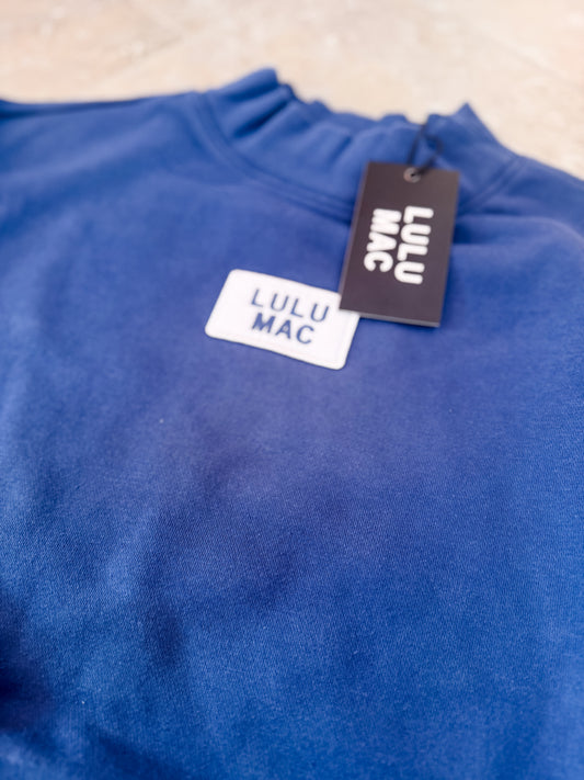 LULU MAC Terry Cloth Sweatshirt- Navy