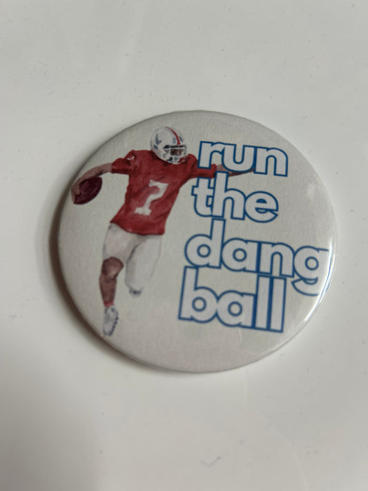 Red & Blue Run the Dang Ball Button