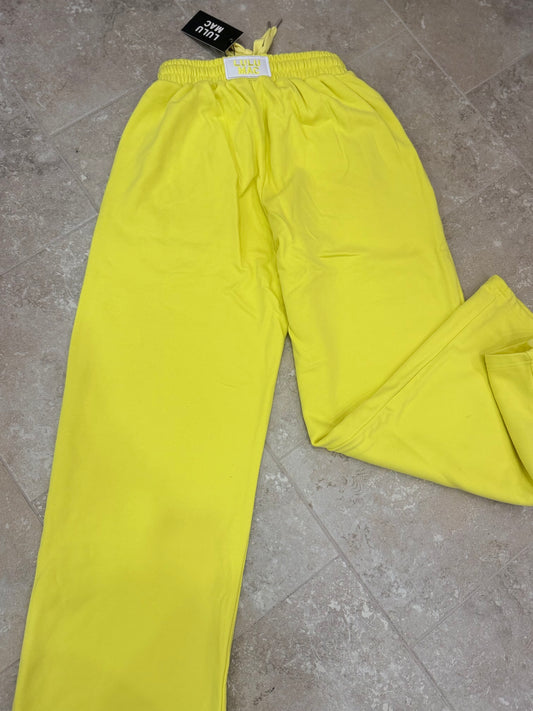 LULU MAC Terry Cloth Pant- Yellow