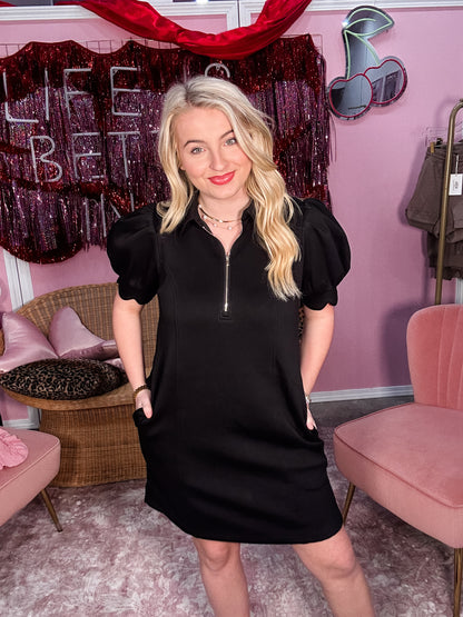 The Newport Polo Dress - Black