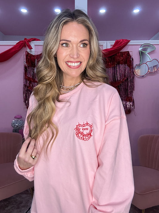 Cake Embroidery Detail French Terry Top