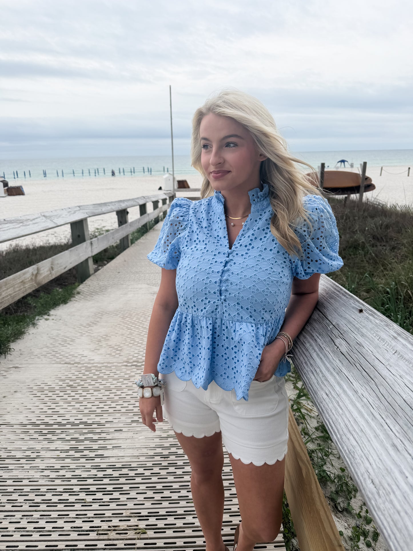 Cora - Eyelet Top