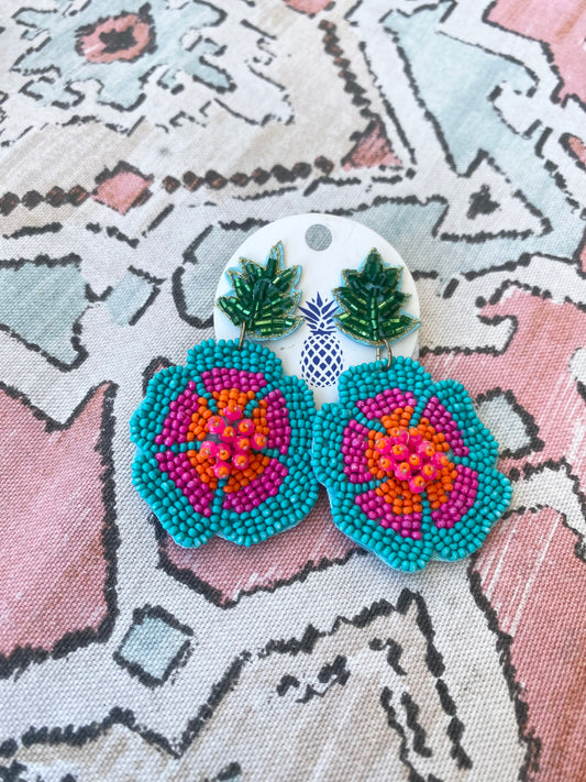 The Costal Hibiscus Earring