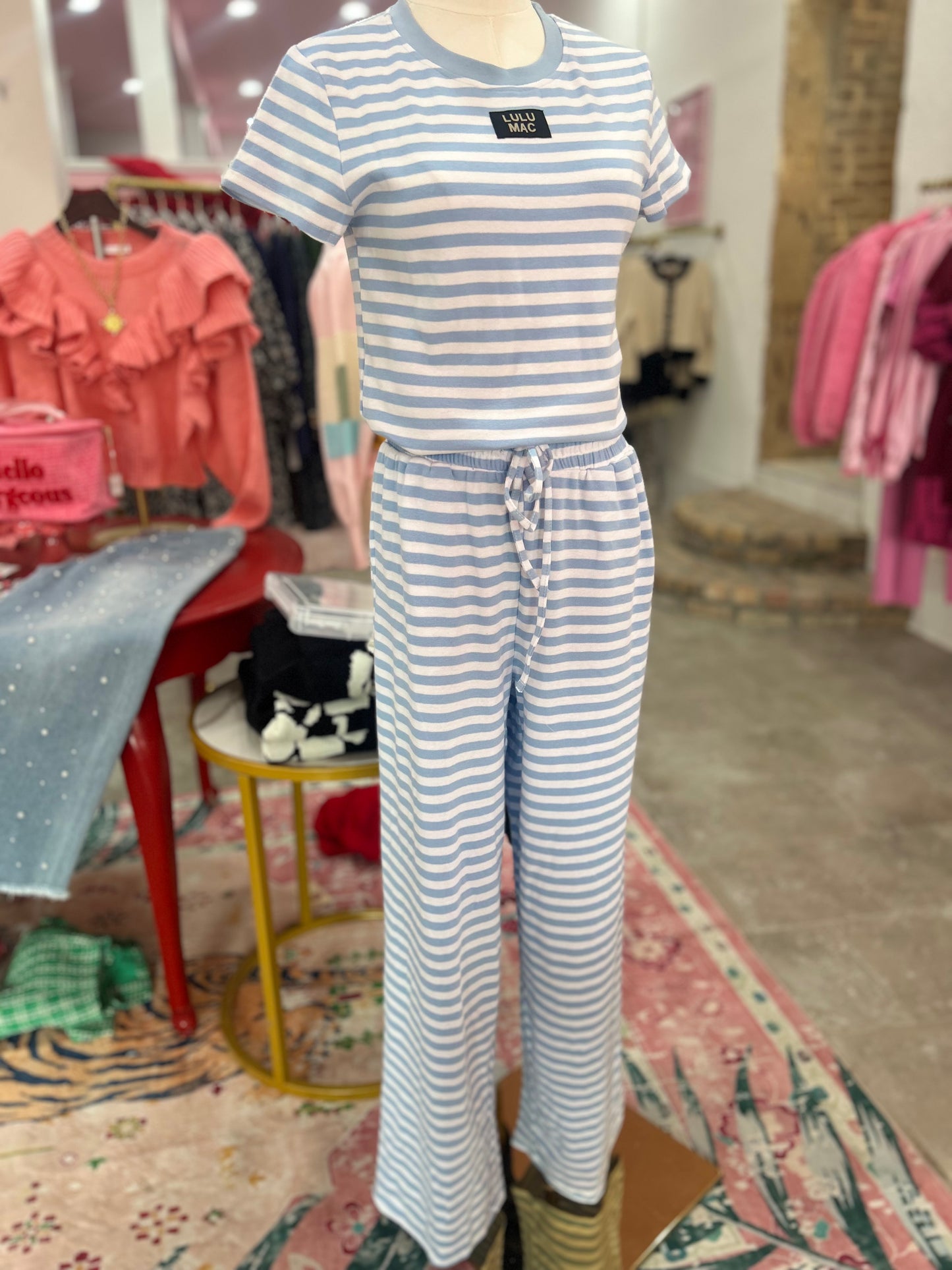 Cloudy Days Striped Pants