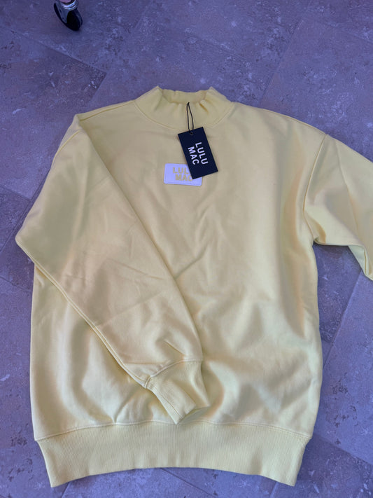 LULU MAC Terry Cloth Sweatshirt- Yellow