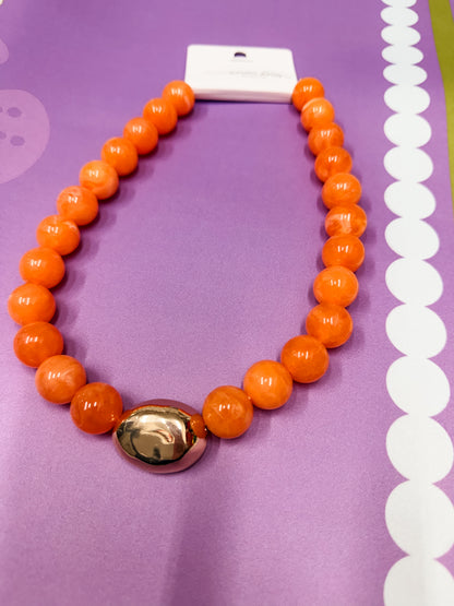 Melon Bead Necklace