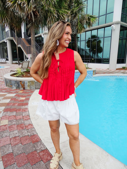 August Pleated Shorts