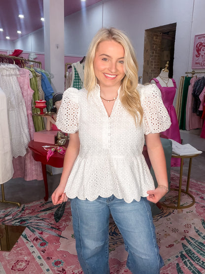 Heirloom Eyelet Top