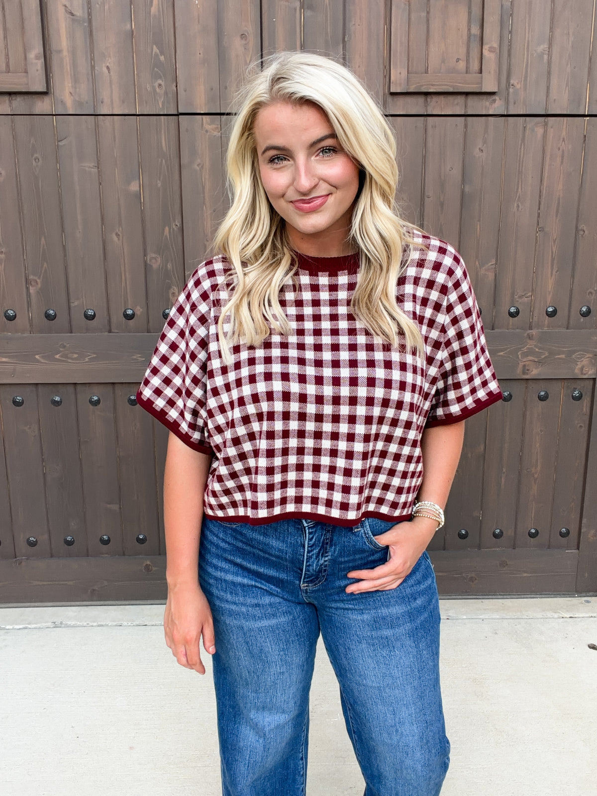 Bitsy Boxy in Maroon