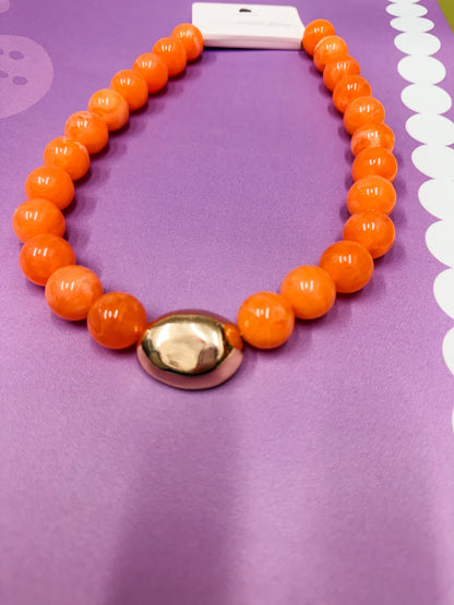 Melon Bead Necklace