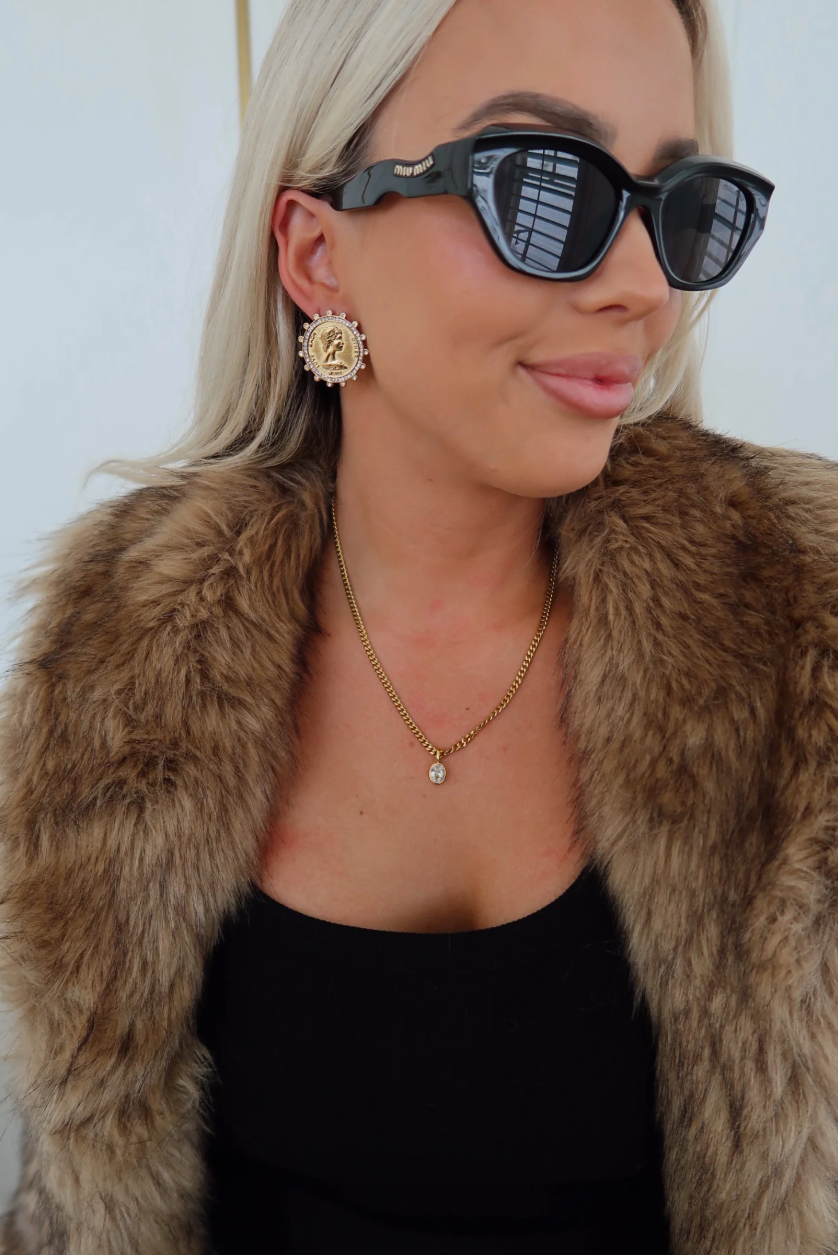 GOLD HARPER EARRINGS