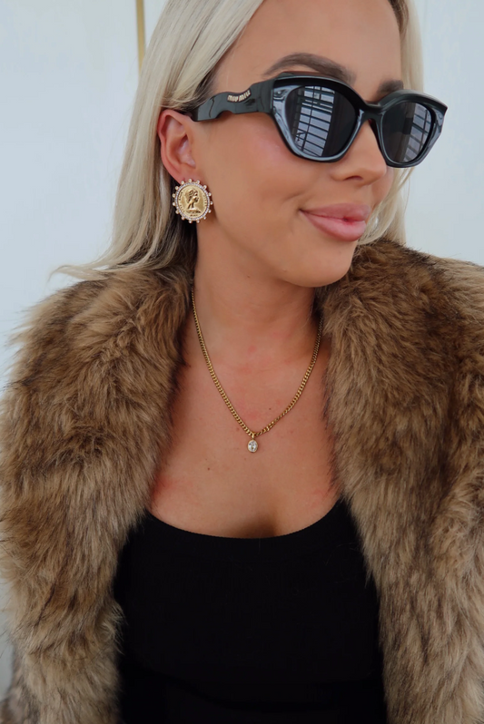 GOLD HARPER EARRINGS