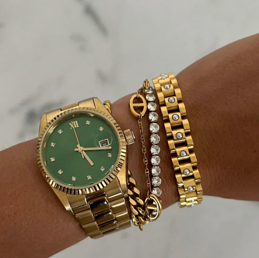 DIAMOND GOLD WATCH BAND BRACELET