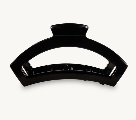 Open Jet Black Medium Claw Hair Clip