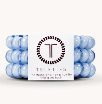 Washed Denim Large Hair Ties