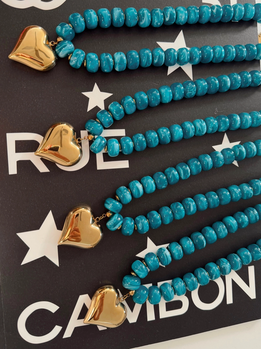 Blue Heart Necklace