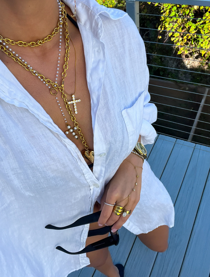 XL DIAMOND CROSS NECKLACE