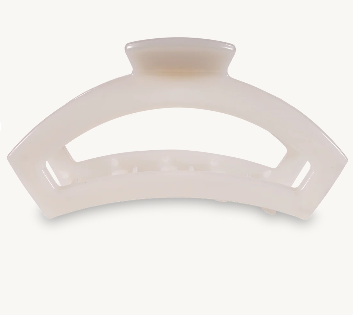 Open Coconut White Large Claw Hair Clip - Large