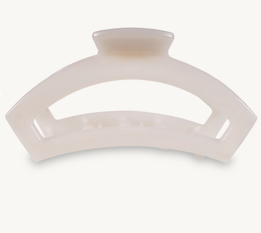 Open Coconut White Large Claw Hair Clip - Large