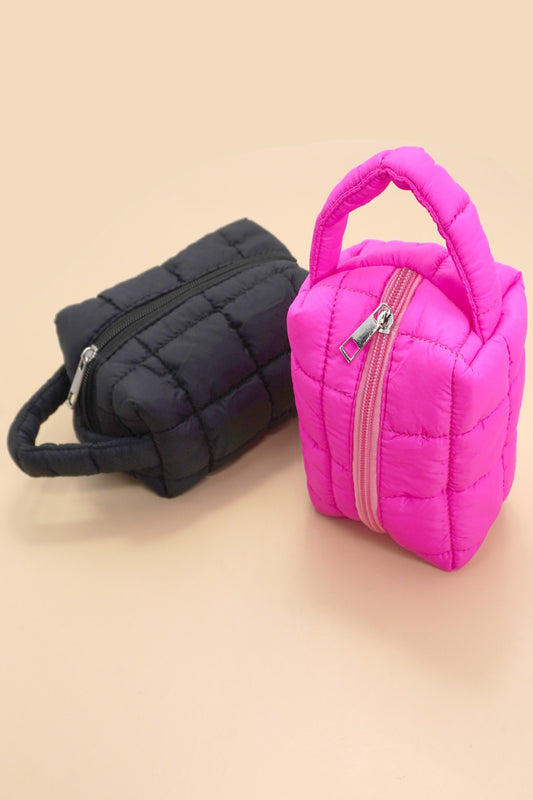 Quilted Puffy Cosmetic Bag