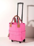 Ezra Quilted Nylon Roller Tote, Pink