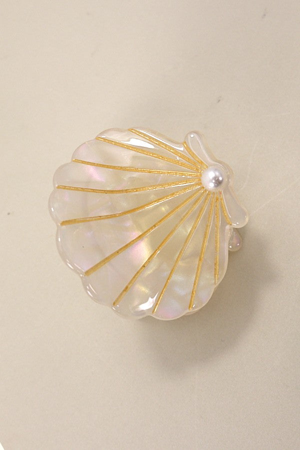 Beach Ocean Cellulose Seashell Hair Claw Clips